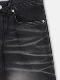 Deep Brush Biker Wide Denim