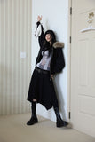 Pair Unbalance Flare Skirt