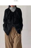 Antu shirring loose fit blouse