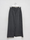 Belly Pin Tuck H-line Long Skirt