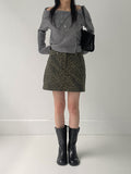 Unbalanced Button Off-Shoulder Knit