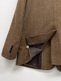 [wool60%] Pin check single overfit blazer jacket