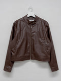 Biker Overfit Short Leather Jacket