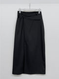 Unbalanced Stripe H-Line Skirt