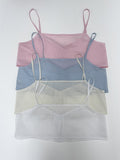 [Bustier SET] Kobi Stripe See-through Shirt