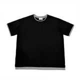 [1+1] Pastel Layered Short Sleeve T-shirt