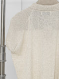 Puff Button Up Linen Knit