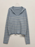 [Plan] Stripe Sailor Raglan Collar Knit