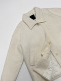 [wool100%] Raglan Boucle Collar Half Coat