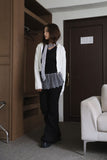 Pin tuck bootcut easy pants