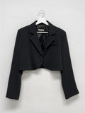 Tulip one-button loose fit crop jacket