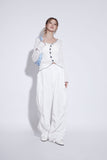 nylon pintuck carge pants