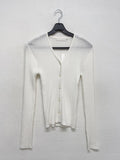 Joanne Ribbed V-Neck Cardigan