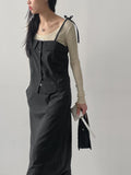Dipping U-neck Long Sleeve T-shirt