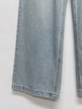 [Belt SET] Stun pin tuck wide denim pants
