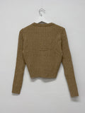 Cash Cable V-neck Knit
