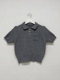 Puff wool short sleeve knit