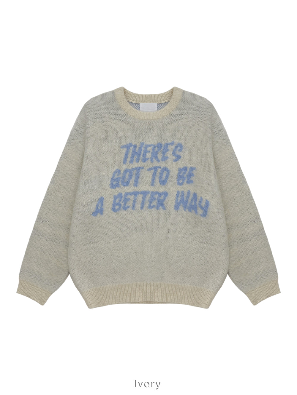 【KOOLOSET】Soft Brush Lettering Round Knit KOOLOSET (クロゼット) - ソフトブラッシュレタリングラウンド