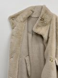 High Neck Double Long Fur Coat