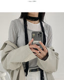Deep U Neck Tencel See-through T-Shirt