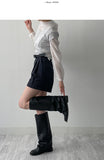 Spring Roll Up Cotton Shorts