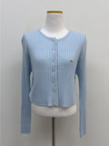 Spen Symbol Ribbed Crop Cardigan