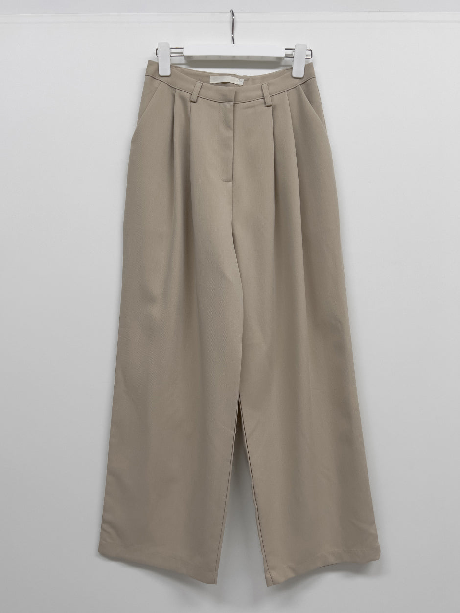 【INCHANT ME】Two-Tuck Basic Wide Slacks INCHANT ME(インチャントミー) - ケンディルツータックワイド
