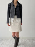 [Short sleeve ver.] Cheek strap long blouse