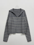 [Plan] Stripe Sailor Raglan Collar Knit