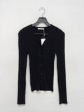 Joanne Ribbed V-Neck Cardigan