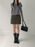 Unbalanced Button Off-Shoulder Knit