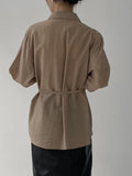 Belted Loose Fit Blouse