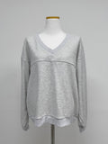 Greek V-neck Loose Fit Sweatshirt