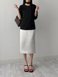 [Setup Available/Tie SET] Pin Round Loose Fit Blouse