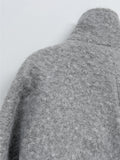 Hairy High Neck Double Short Coat