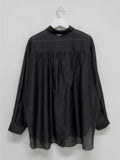 Marine Backslit See-Through Overfit Shirt