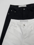 Basic Cotton Semi-Wide Pants