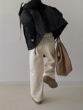Shirring Hood Crop Padding Jumper