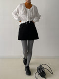 Bring corduroy A-line mini skirt