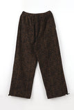 Fleece leopard banding pants