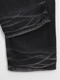 Deep Brush Biker Wide Denim