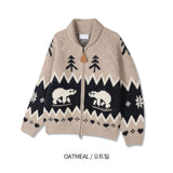 [Premium] Alpine Bear Zip-up Knit