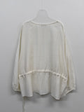 Julie Frill Round Neck Blouse
