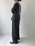 Taize Button Two-Tuck Wide Slacks