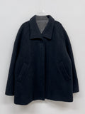 [wool100%] Raglan Boucle Collar Half Coat