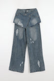 Rami Layered Skirt Denim