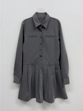 Easel Collar Pleated Mini One Piece