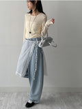 Sleeve See-through Long Sleeve T-shirt