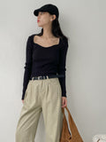 [Belt SET] Stern Pintuck Cotton Wide Pants