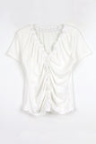 Medi lace button tee